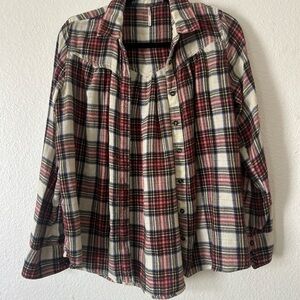 Free People Multicolor Plaid Shirt